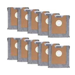 10-pakke grå støvsugerposer kompatible med Eufy Robovac G40 Hybrid, 3L kapasitet