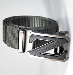 Modebälte för män utomhus med bokstavsspänne Mörkgrå