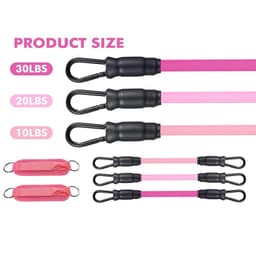 Ankelremstræningssæt (Gradient Pink, 3 stropper & 2 ankelmanchetter)