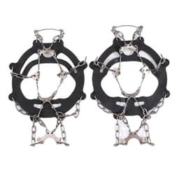 Halkfria isstegjärn - svart gummi [vita tänder] en storlek (passar 36-