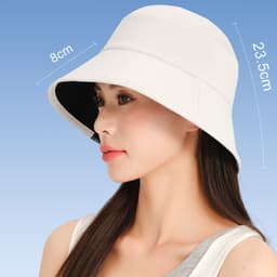 Vändbar solhatt M (57-59 cm) Grå