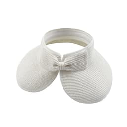 Taitettava olki-aurinkohattu rusetilla Valkoinen