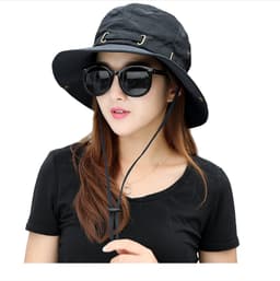 Dame udendørs solhat - åndbar og foldbar fiskerhat