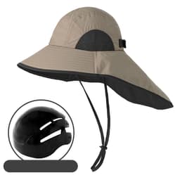 Gråsvart Solskyddshatt Med Skärm Och Nackskydd För Cykling, Justerbar