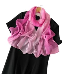 Hohtava huivi: Elegantti helmiäinen sifonkihuivi Vaaleanpunainen