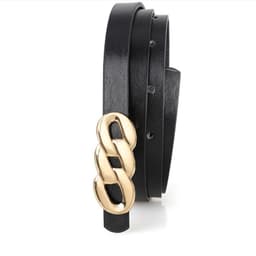 PU Läder Dam Bälte med Åtta Spännen - Elegant Klänning & Skjorta Acces