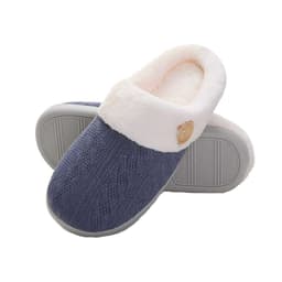 Ull- og fleece tøfler - Varme, pustende og komfortable innendørs sko i bomull Blå