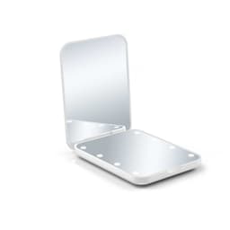 Bärbar LED Sminkspegel med 3x Förstoring och Ringljus Vit