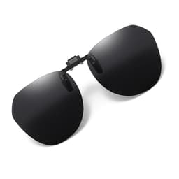 Polariserte Clip-on Solbriller med Etui Sort