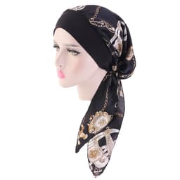 SIMULERAD SILKE HUVUDBONAD: ELASTISKT HÅRBAND FLÄTA HATT SJÖRÖVARHATT