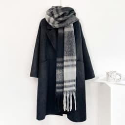 Ylellinen Mohair-huivi Harmaa