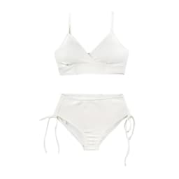 Tyylikäs riimubikini uimapuku naisille Valkoinen M