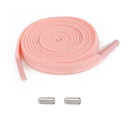 Elastiska Skosnören med Silverspännen - 2 par Rosa