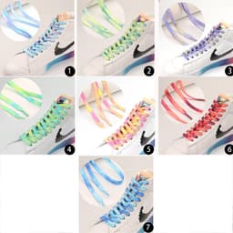 7 paria kengännauhoja - monivärisiä 1.6 m