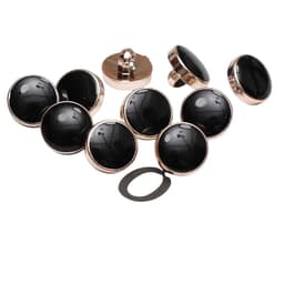 Tyylikkäät paidan ja mekon napit - 10 kpl Musta 11