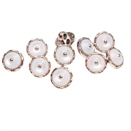 Eleganta skjort- och klänningsknappar - Set om 10 Vit 17
