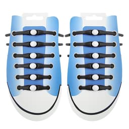 Silikoniset kengännauhat Musta + Valkoinen