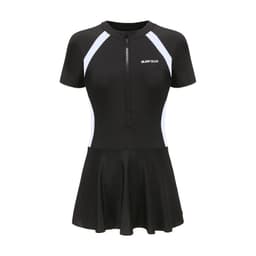 Stilig svart og grå badedrakt i ett stykke for kvinner XXXL