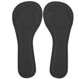 Svampete 3/4 innleggssåler for høye hæler og sandaler (2 par) Sort