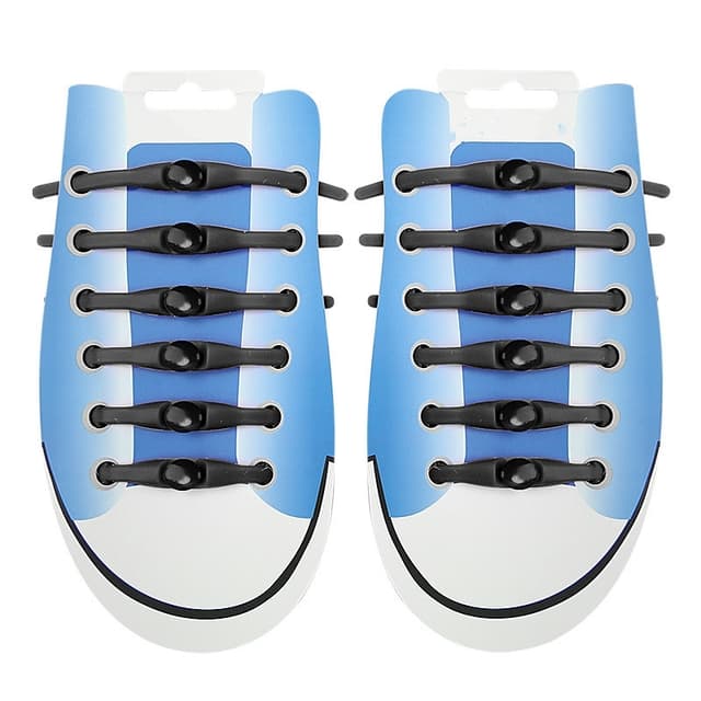 Silikon skosnören Svart