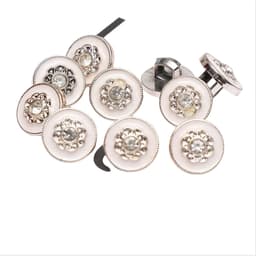Eleganta skjort- och klänningsknappar - Set om 10 Vit 6