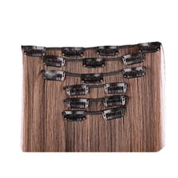 Clip-in hårförlängningar kaffe