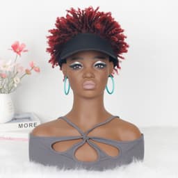 Voluminös Baseballkeps Peruk Dam - Blandfärg Högtemperaturfiber Hårsty