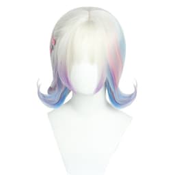 Färgglad Cosplay Peruk - Högtemperaturfiber, Justerbar Storlek för Fes