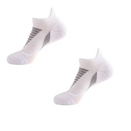 Sklisikre, pustende ankel løpesokker (Størrelse 39-44) - 5 par Hvit