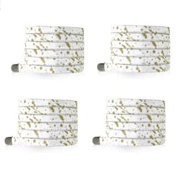 Ingen snørebånd til sneakers (2 par) Guld