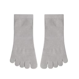 To par pustende tåsokker med fem fingre Grå