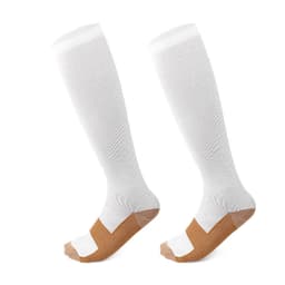 Midt-legge utendørs sports- og fritidskompresjonssokker Hvit L