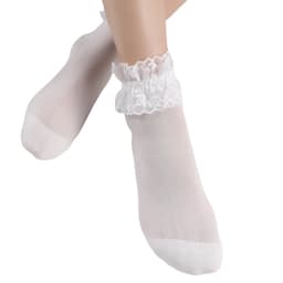 5-Pack Lace Trim Bomullssokker for jenter