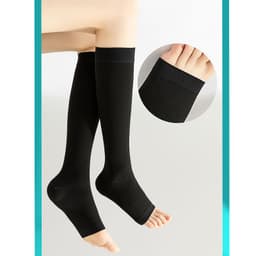 Avoimet kärjet tukisukat Musta M