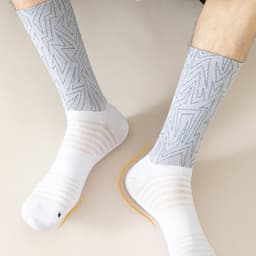 Reflekterande cykelstrumpor Vit+Grå L/XL