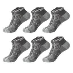 6 par ankelstrumpor - bekväm bomullsblandning Grå