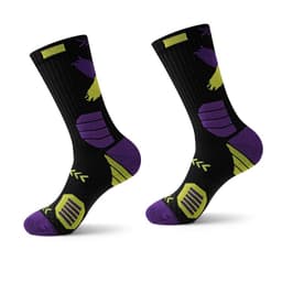 Høye Sport Løping Tykke Demping Basketball Sokker, One Size (Passer Skostørrelser 39-44) - 2 Par Flerfarget