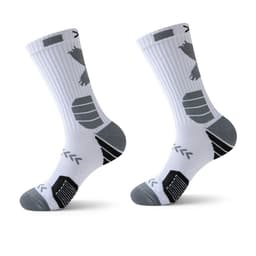 Korkeavartiset urheilusukat juoksuun ja koripalloon, paksu pehmuste, yksi koko (sopii kenkäkokoihin 39-44) - 2 paria Monivärinen 2