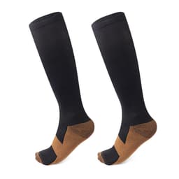 Pohkeen puolivälin ulkoilu- ja vapaa-ajan kompressiosukat Musta L