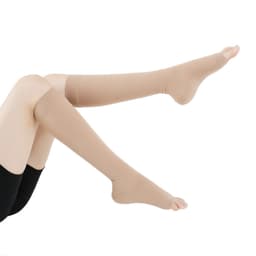 Avoimet kärjet tukisukat Beige L