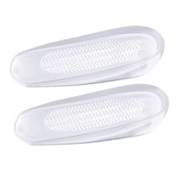 Transparenta S-formade gelhälkuddar för skostöd