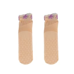 10 parer silkeglatte korte sokker til dame Beige