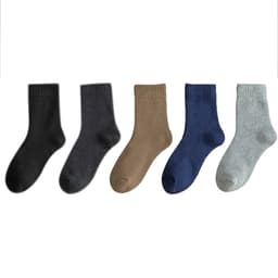 5 par mid-calf terry strumpor