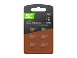 Hörapparatsbatteri 6st 312 A312 P312 PR41 ZL3 Brun