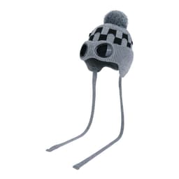 Fleeceforet Vinterlue med Briller - Varm Strikket Lue for Kvinner Grå