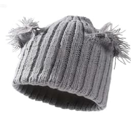 Söt Stickad Mössa med Öronlappar - Varm Vintermössa för Större Huvudom