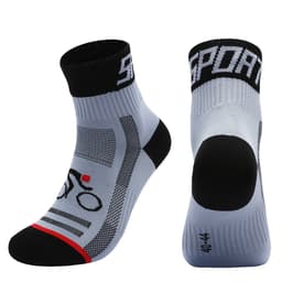 Ammattimaiset pyöräilysukat - 2 paria hengittäviä puolisääriä Musta + harmaa S