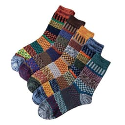 5 Paria Polyesteri Crew Sukat - Moniväriset Kuviolliset Sukat