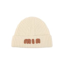 Neulottu pipohattu Valkoinen