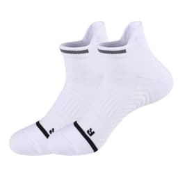 Anti-Slip Stötdämpande Löparstrumpor för Sport, 2-pack Vit